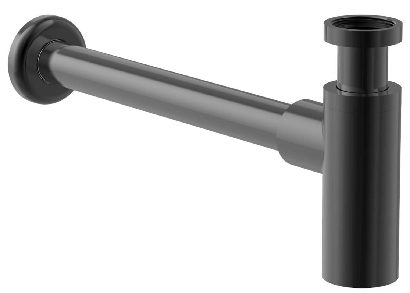 Roca Aqua Waschbecken-Halbsiphon flaschen schwarz A5064070NM