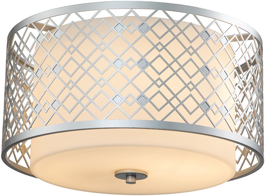 Elstead Lighting Ziggy Decke 2x60 W silber ZIGGY-F-M-LS