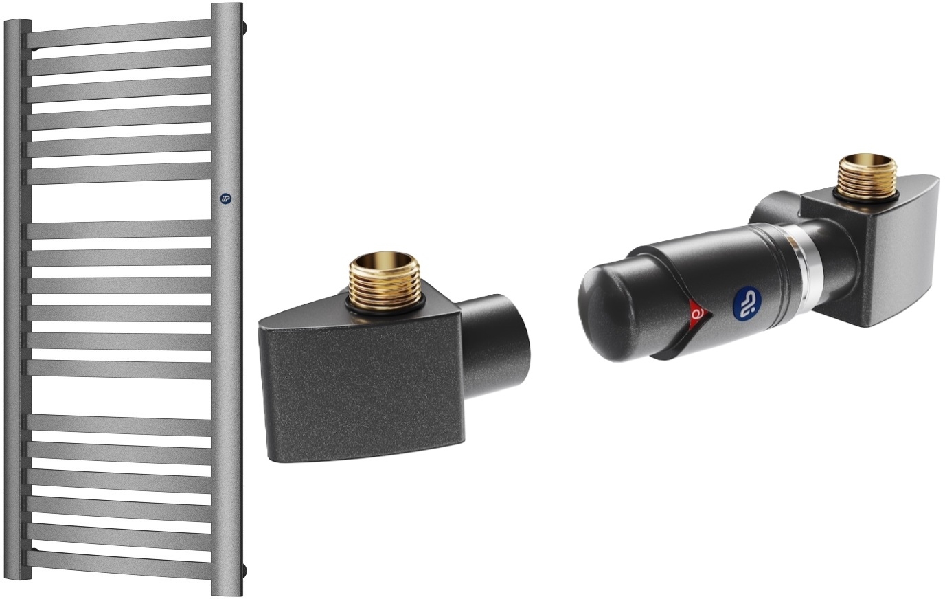 Set Thermostatset Instal Projekt Z17 606400001C12, Badezimmerheizkörper Instal Projekt Retto RET-50/110C12
