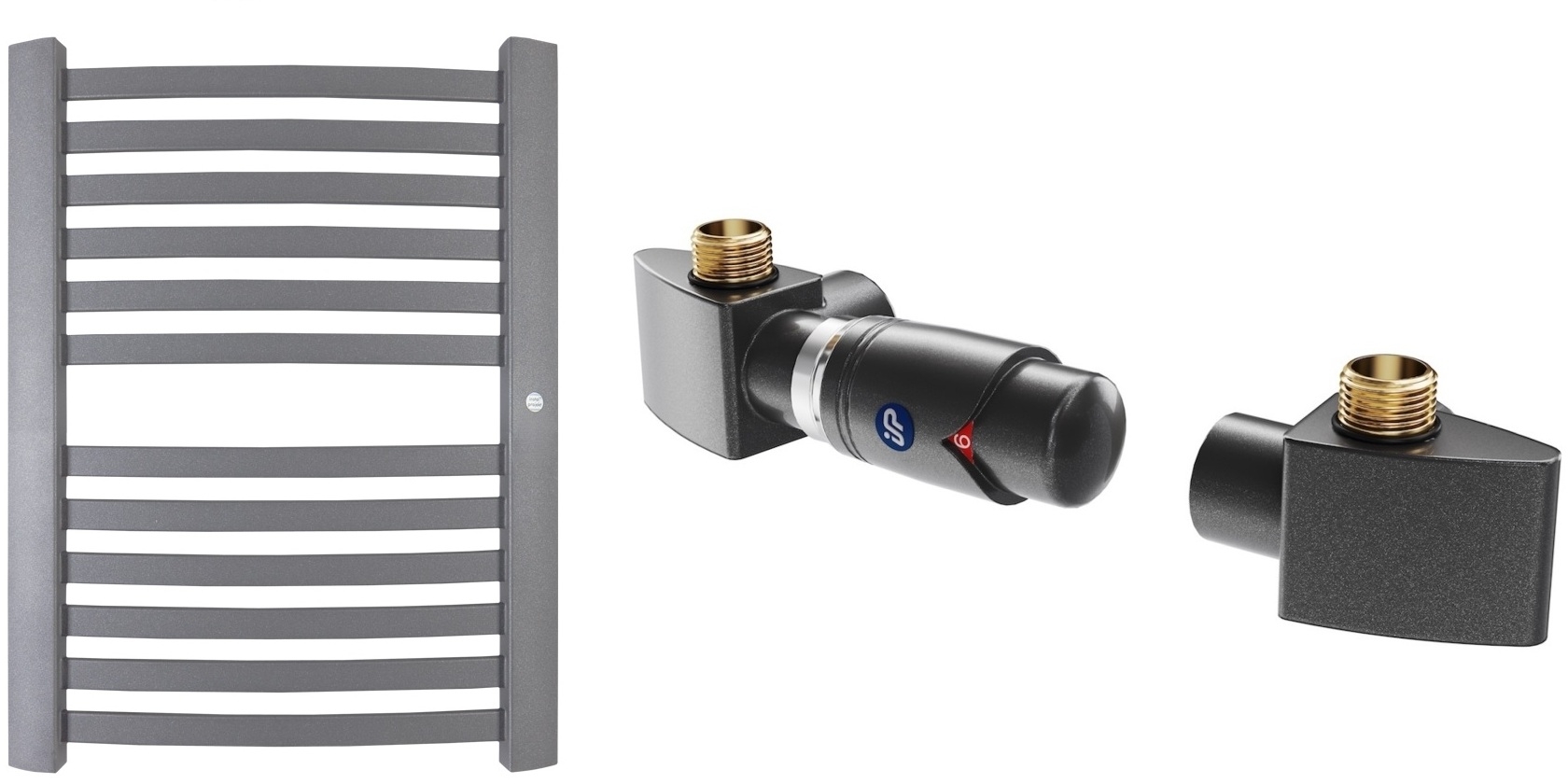 Set Thermostatset Instal Projekt Z17 606400002C12, Badezimmerheizkörper Instal Projekt Retto RET-50/70C12