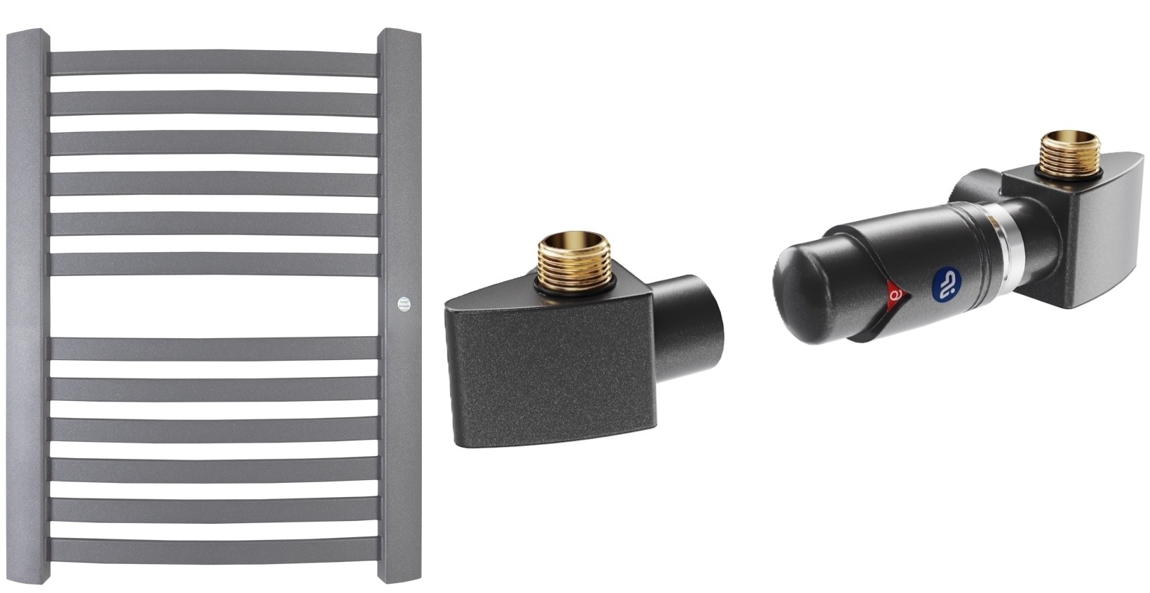 Set Thermostatset Instal Projekt Z17 606400001C12, Badezimmerheizkörper Instal Projekt Retto RET-50/70C12