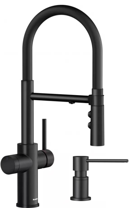 Set Küchenarmatur Blanco Catris-S 526707, Flüssigkeitsspender Blanco Lato 525789