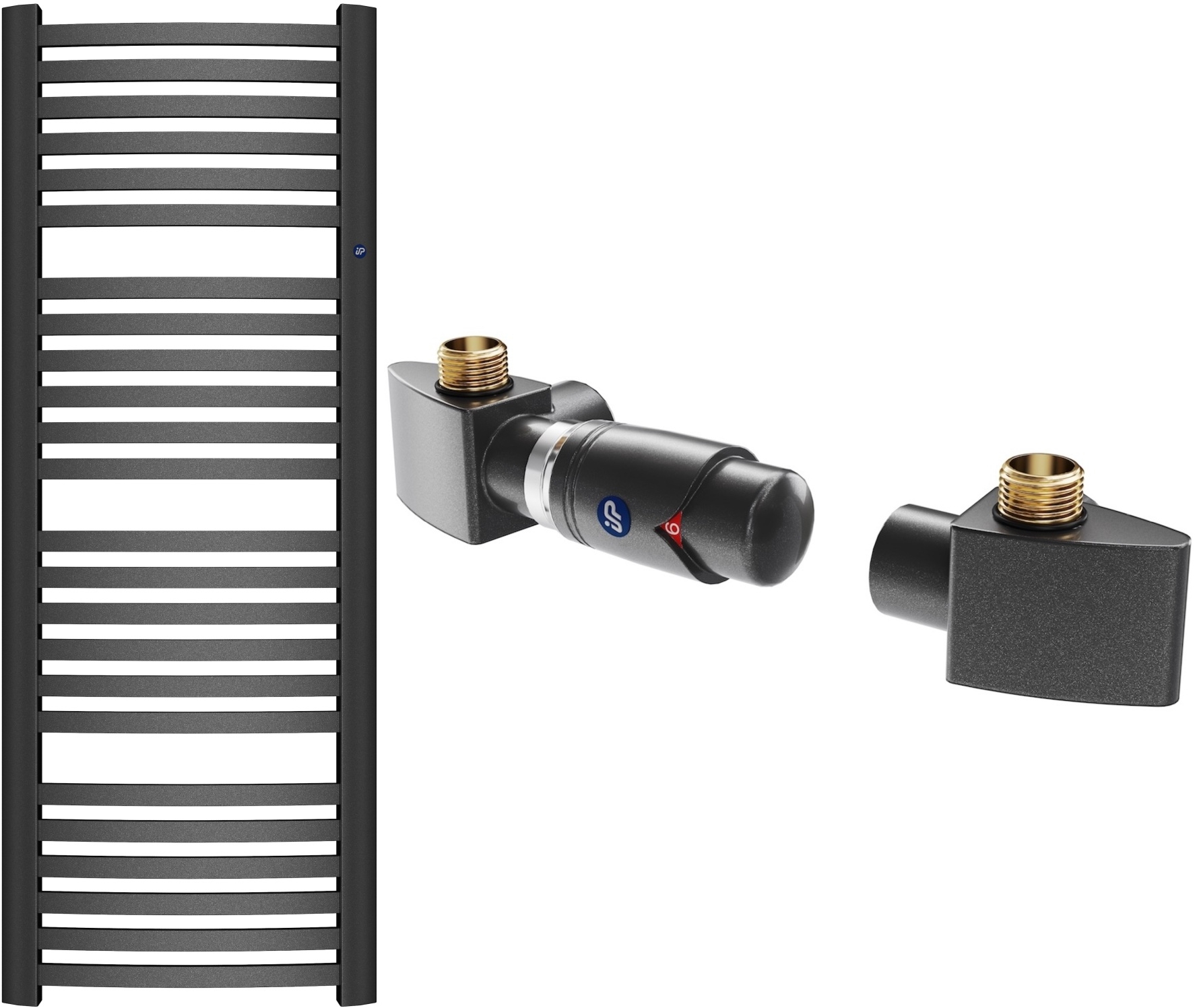 Set Badezimmerheizkörper Instal Projekt Retto RET-50/140C12, Thermostatset Instal Projekt Z17 606400002C12
