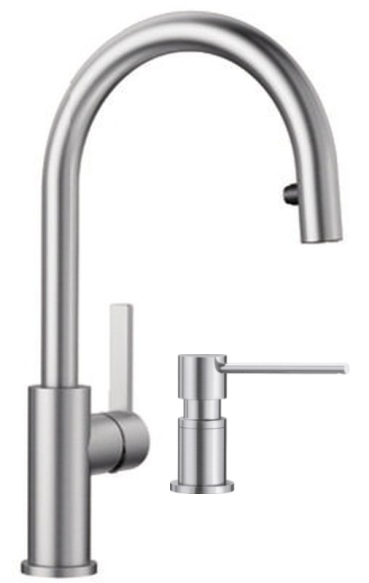 Set Küchenarmatur Blanco Candor-S 523121, Flüssigkeitsspender Blanco Lato 525809