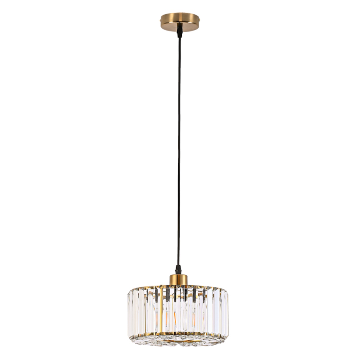 Light Prestige Vetro Pendelleuchte 1x15 W gold LP-2910/1P GD round