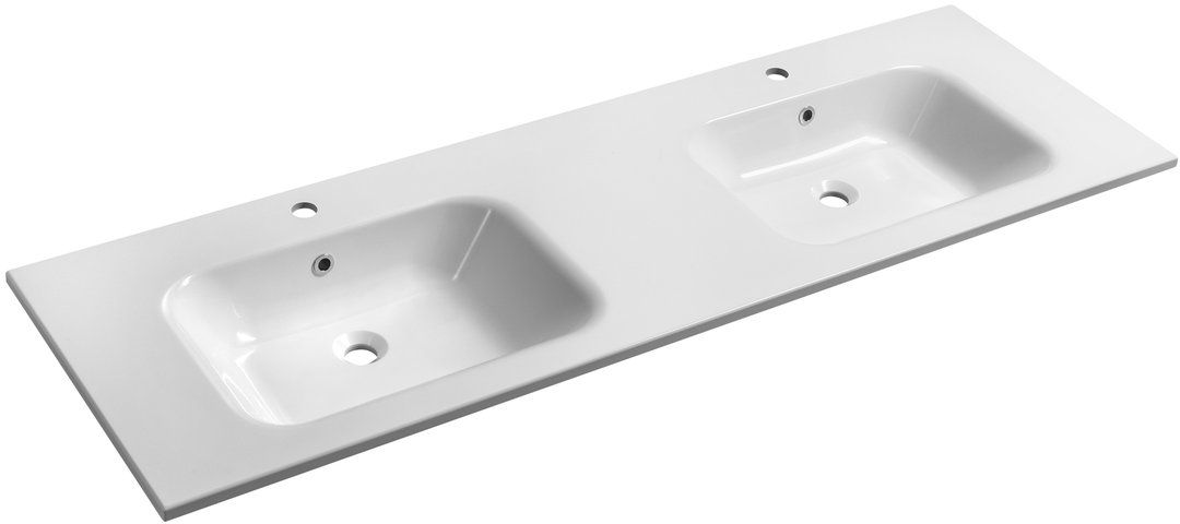 Sapho Areca Waschbecken 161x51.5 cm rechteckig Klassisch-Möbel weiß AC161