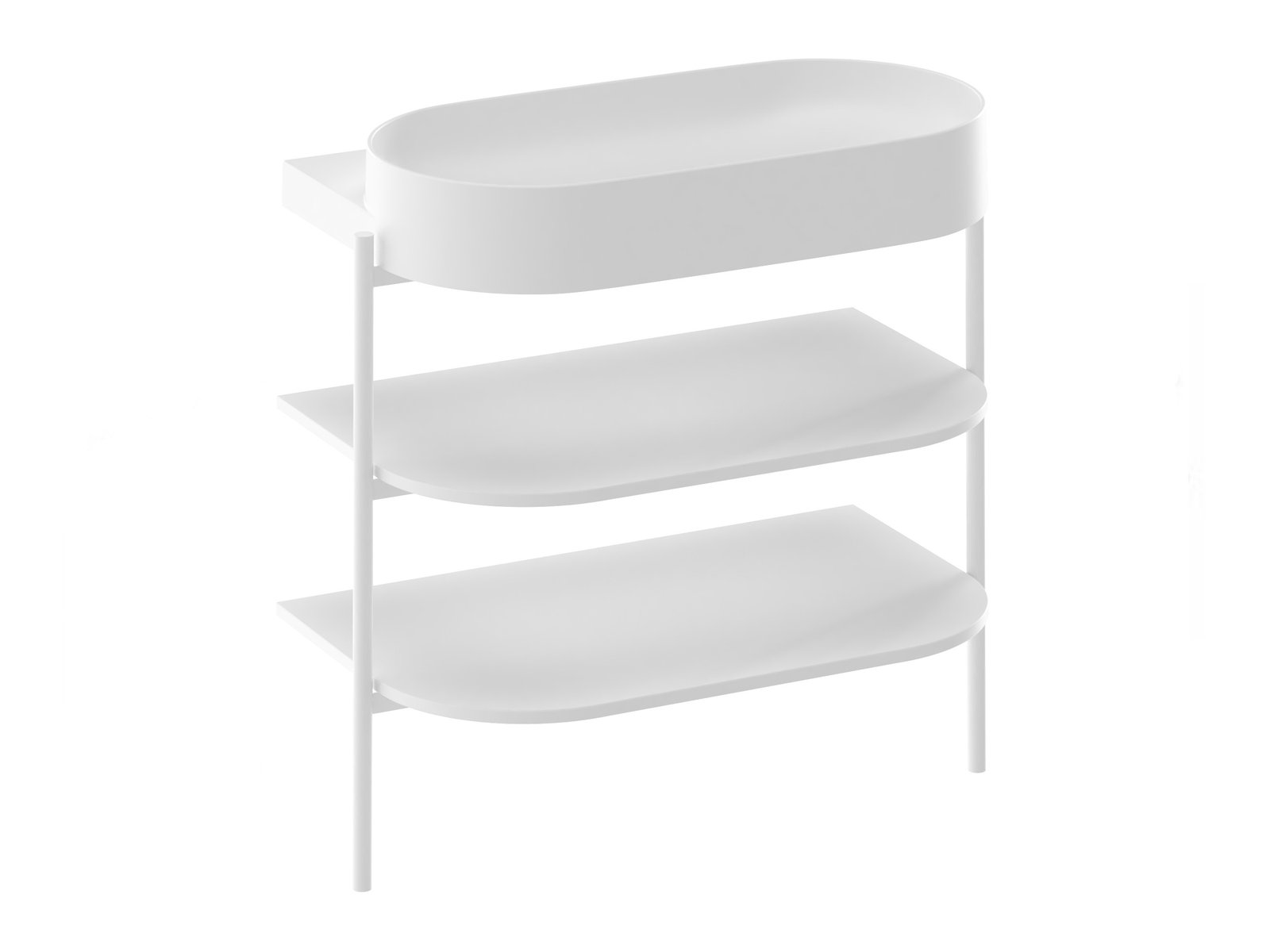 Ravak Yard Konsole 86.8x49.5x76.5 cm Unterschrank stehend weiß D80000E006