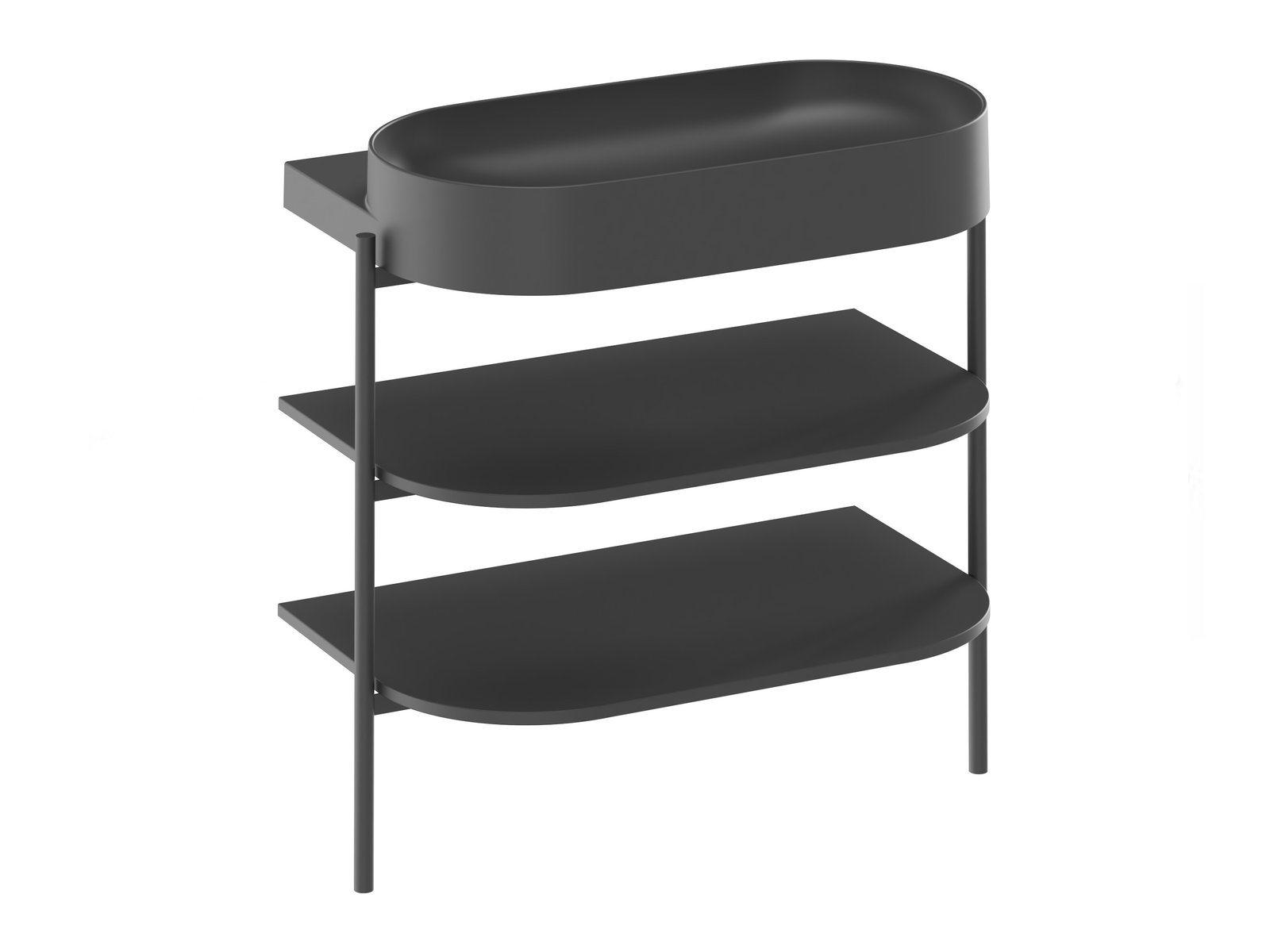 Ravak Yard Konsole 86.8x49.5x76.5 cm Unterschrank stehend schwarz D80000D006