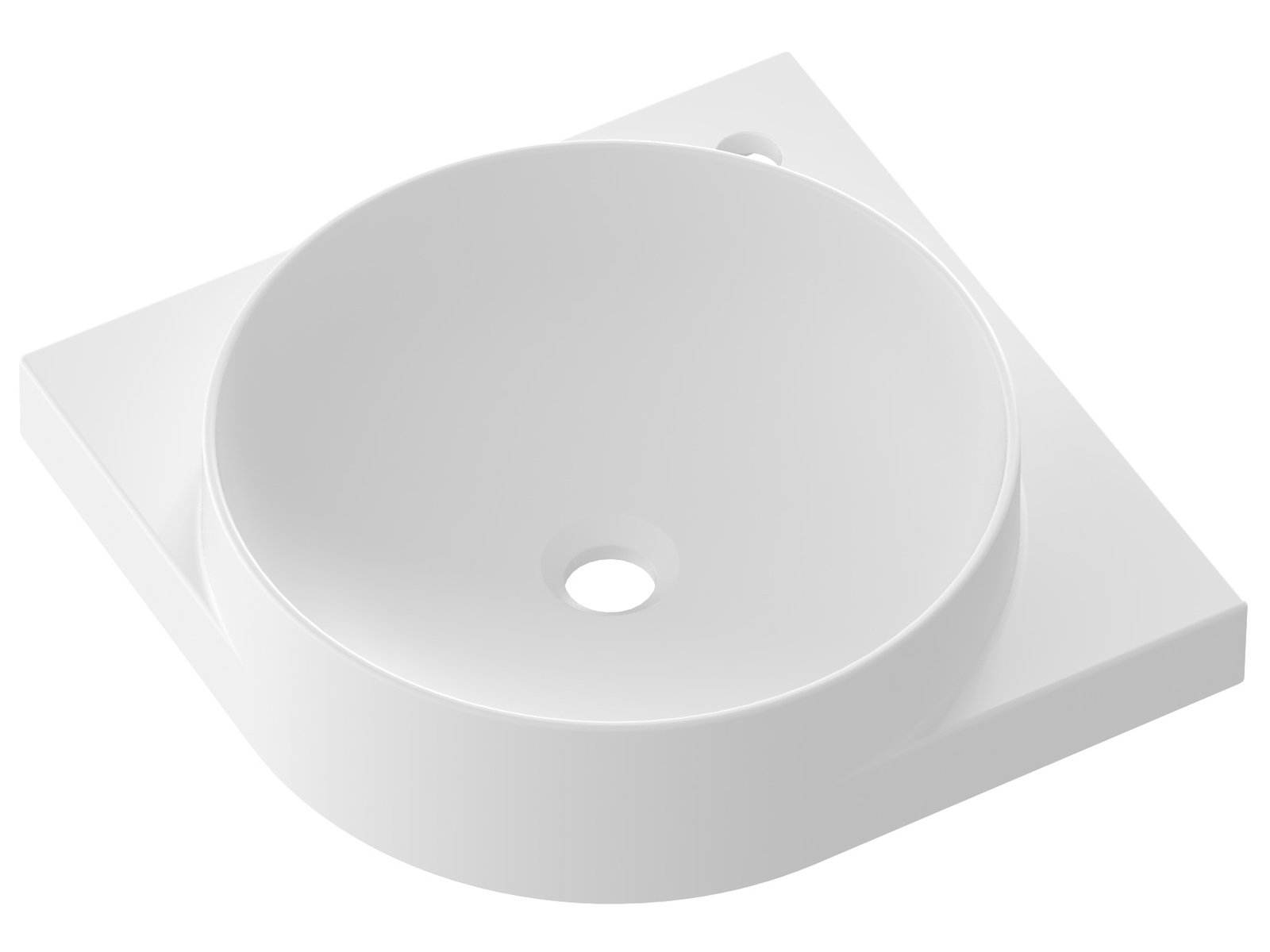 Ravak Yard Waschbecken 45x45 cm eckwaschbecken Klassisch-Möbel weiß XJX0E245001