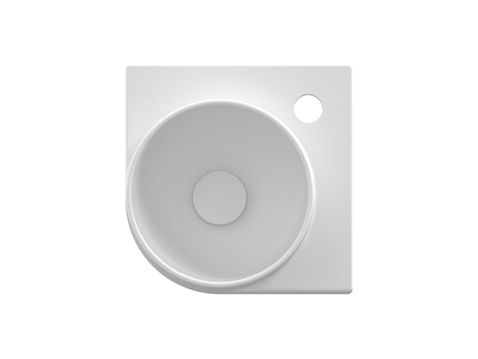 Ravak Yard Waschbecken 28x28 cm eckwaschbecken Klassisch-Möbel weiß XJX0E228001