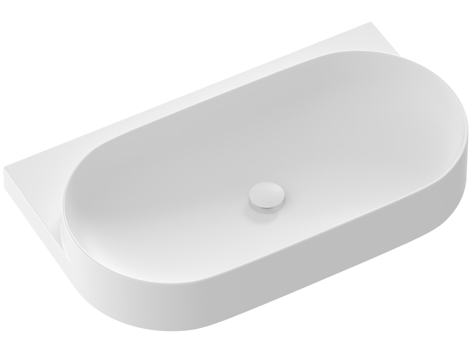 Ravak Yard Waschbecken 80.5x50 cm halbrund Klassisch-Möbel weiß XJX0E080000