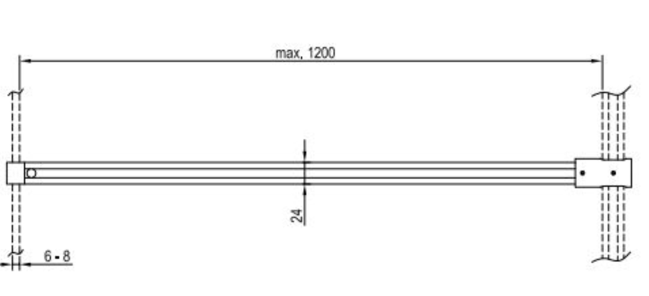 Ravak Walk-In Wall Verbindungselement GWD010003025