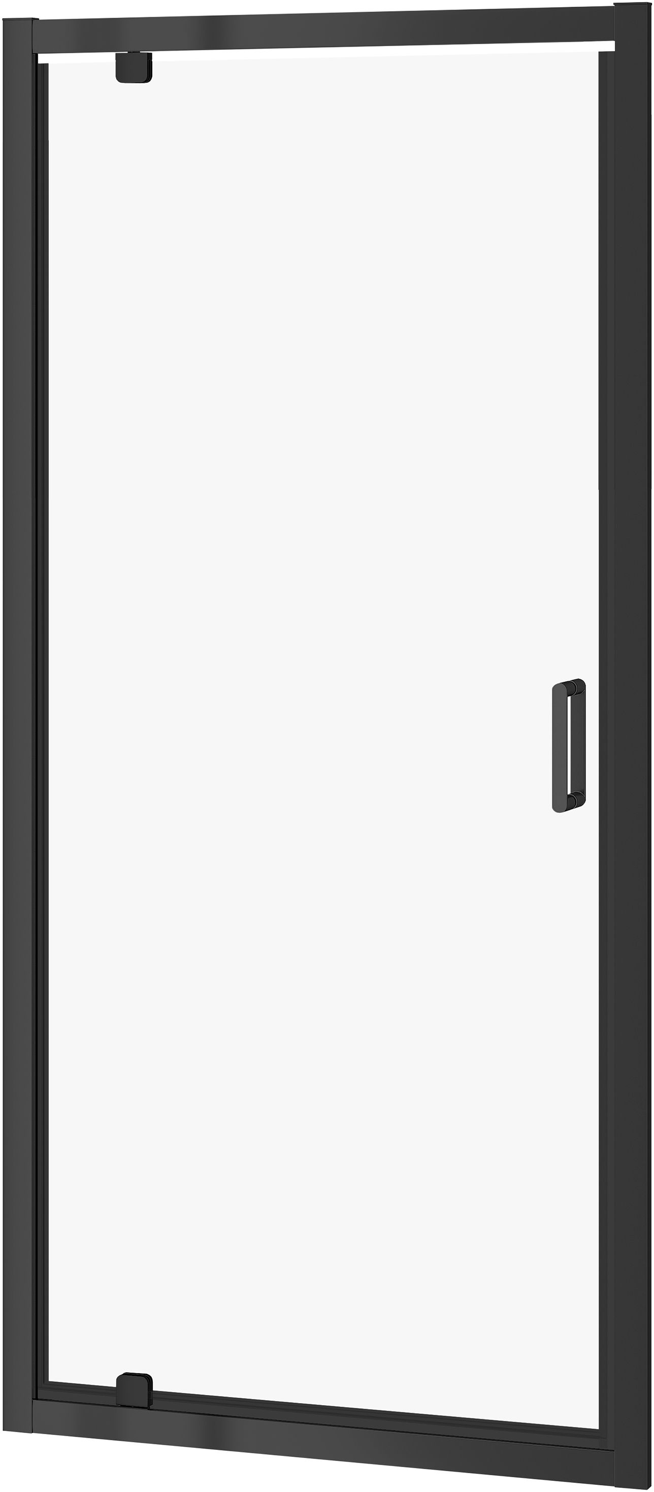 Cersanit Arteco Duschtüren 90 cm aufklappbar schwarz Matte/durchsichtiges Glas S913-012