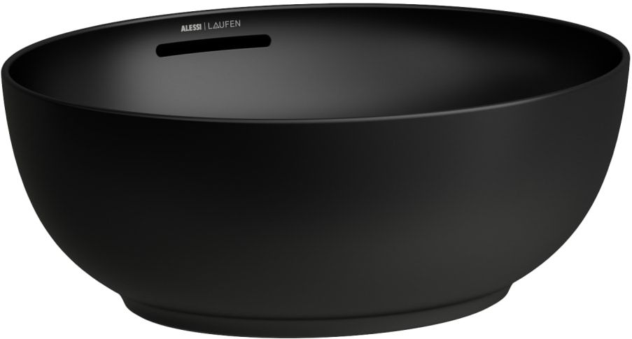 Laufen Ilbagnoalessi Waschbecken 45x40 cm oval Aufsatzwaschbecken schwarz matte H8189767161091