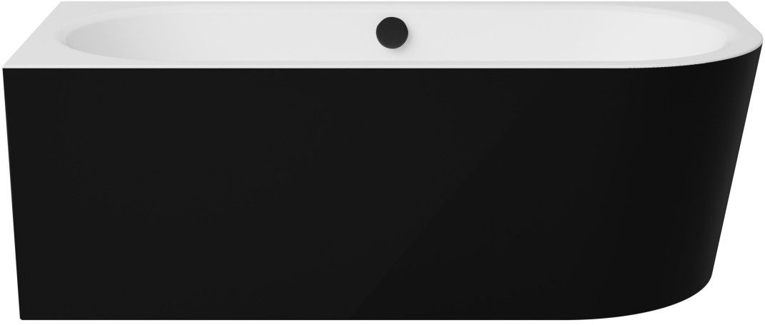 Besco Avita A-Line B&W Eckbadewanne 169x75 cm linksseitig schwarz #WAA-17ABLCN