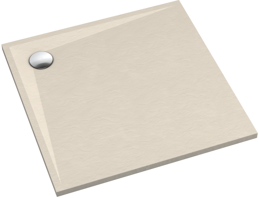 Schedline Libra Cashmere Stone Quadratische Duschwanne 80x80 cm beige 3SP.L1K-8080/PK/ST