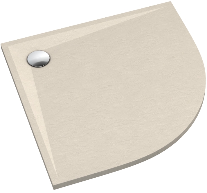 Schedline Libra Cashmere Stone Halbrunde Duschwanne 90x90 cm beige 3SP.L1O-9090/PK/ST