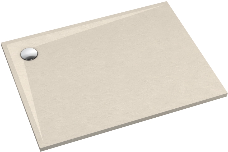 Schedline Libra Cashmere Stone Rechteckige Duschwanne 100x80 cm beige 3SP.L1P-80100/PK/ST