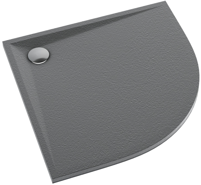 Schedline Libra Anthracite Stone Halbrunde Duschwanne 80x80 cm anthrazit 3SP.L1O-8080/A/ST