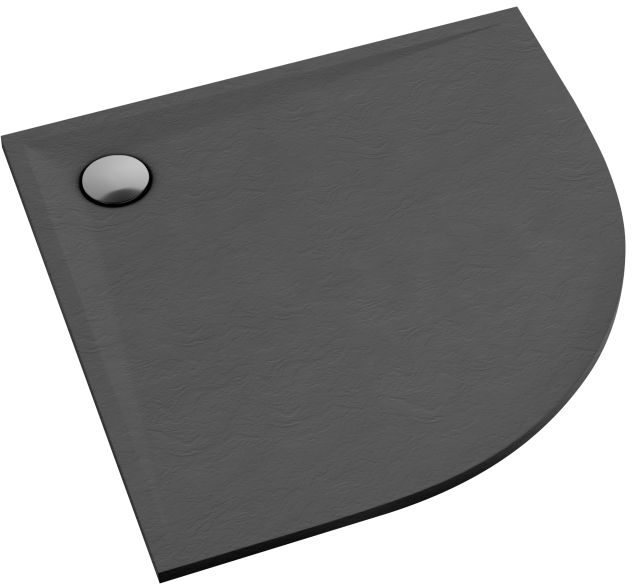 Schedline Libra Anthracite Stone Halbrunde Duschwanne 90x90 cm anthrazit 3SP.L1O-9090/A/ST