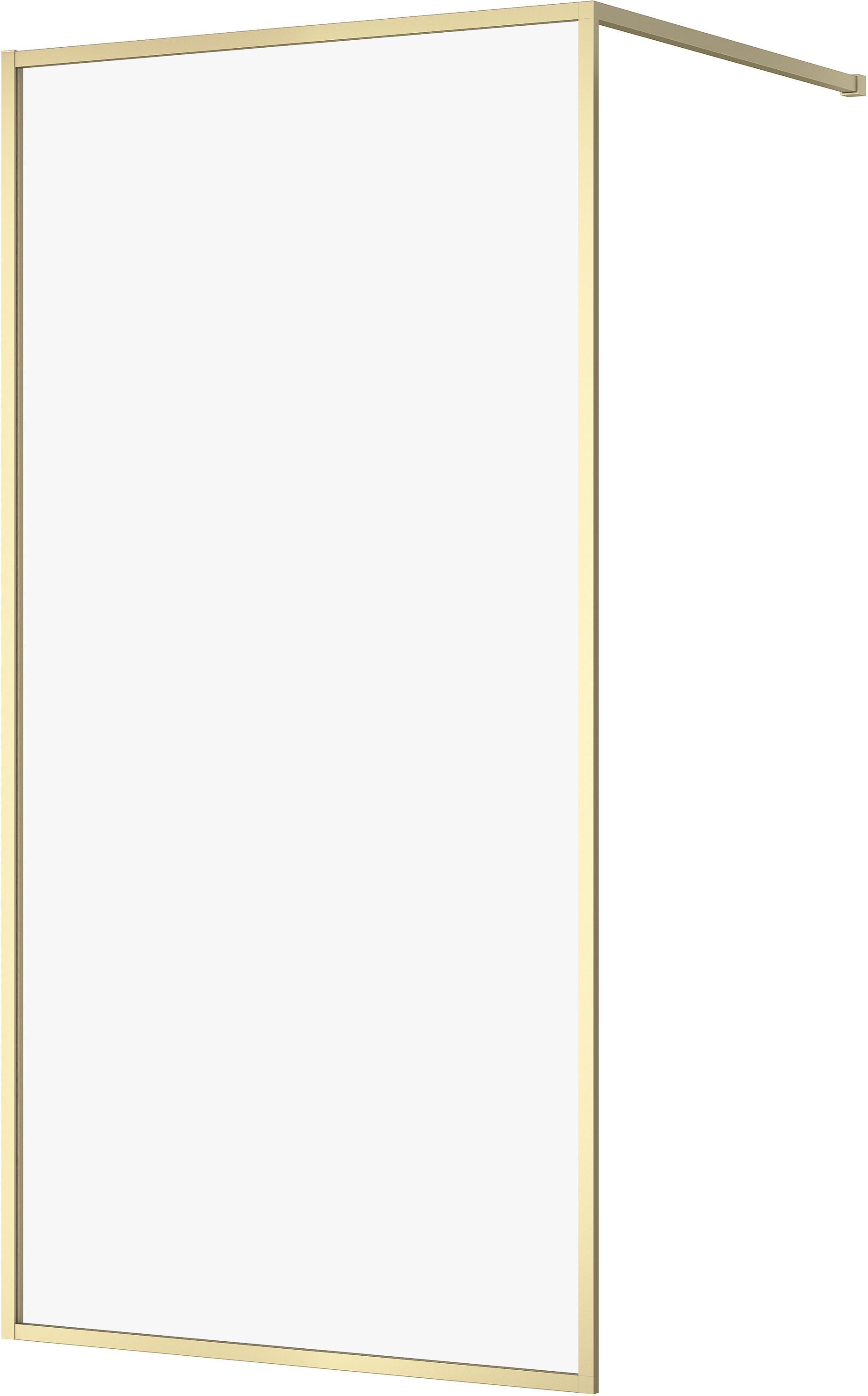 Cersanit Larga Begehbare Duschwand 100 cm gold Matte/durchsichtiges Glas S164-073