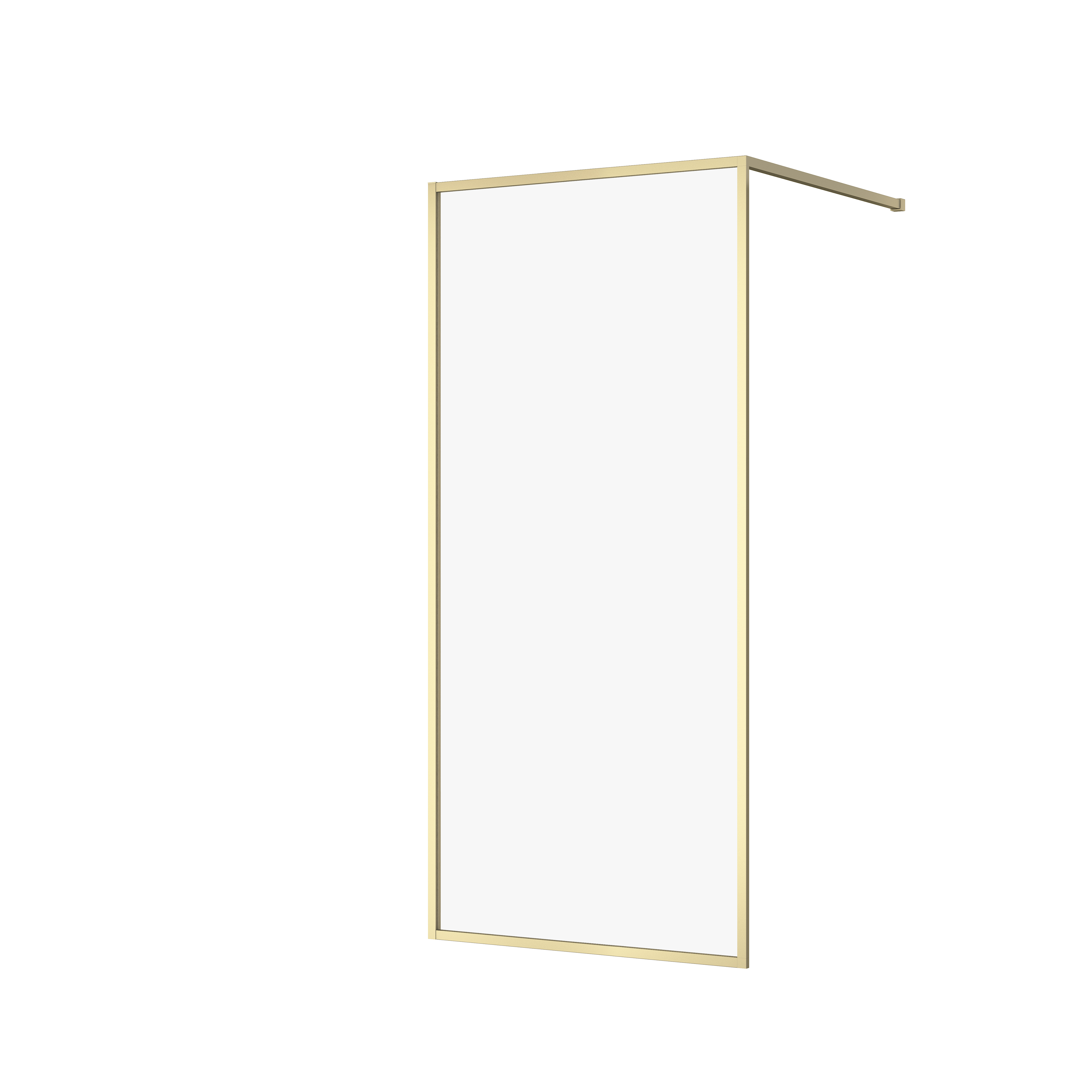 Cersanit Larga Begehbare Duschwand 90 cm gold Matte/durchsichtiges Glas S164-072