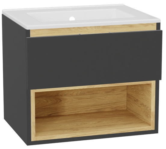 Set Schrankkorpus Excellent Tuto 2.0 MLEX.2171.600.GRBL, Waschbecken Excellent As CEEX.3617.600.WH, MLEX.2151.600.01.GR