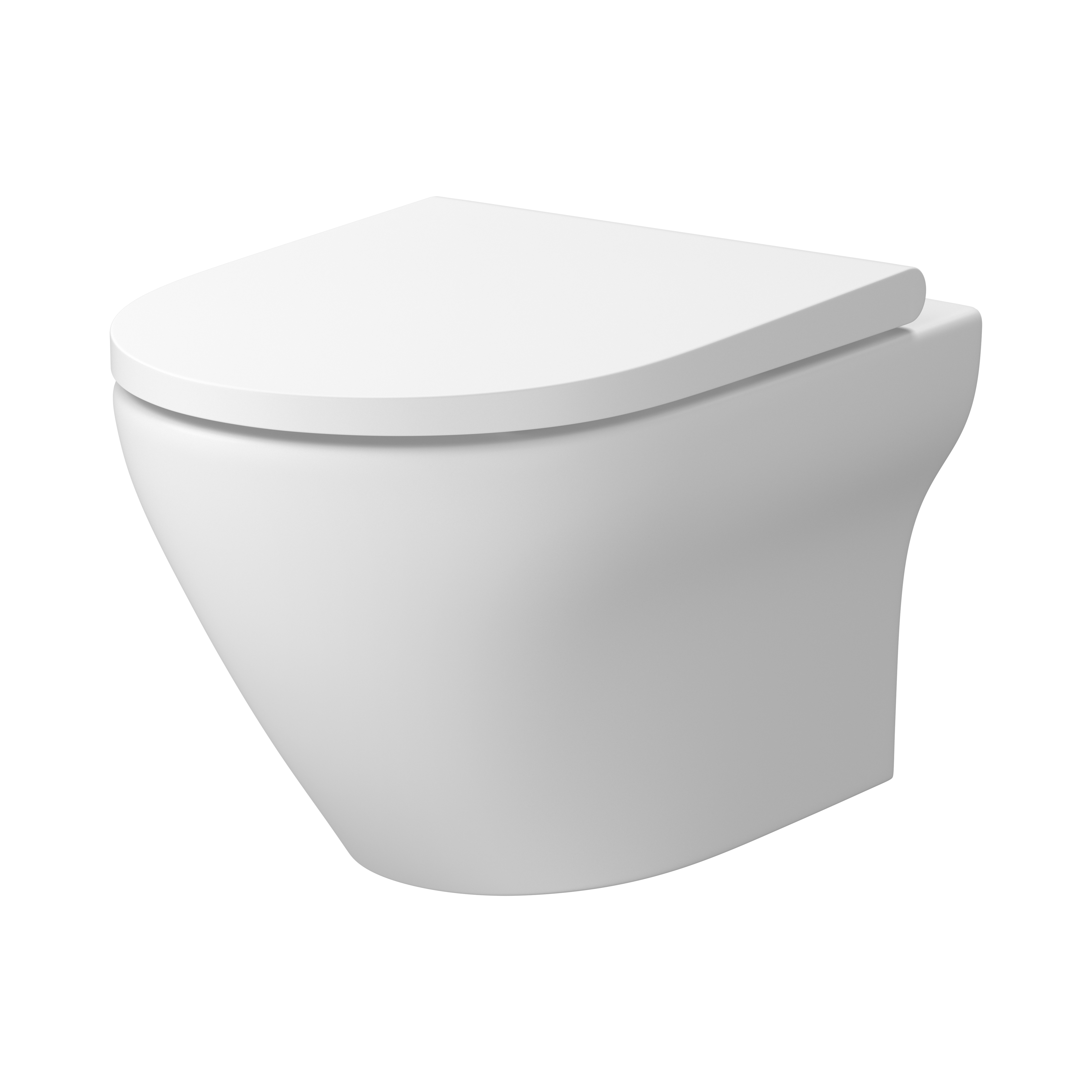 Cersanit Larga WC-Becken mit Absenkautomatik-Sitz hängend Spülrandlos weiß Matte S701-608