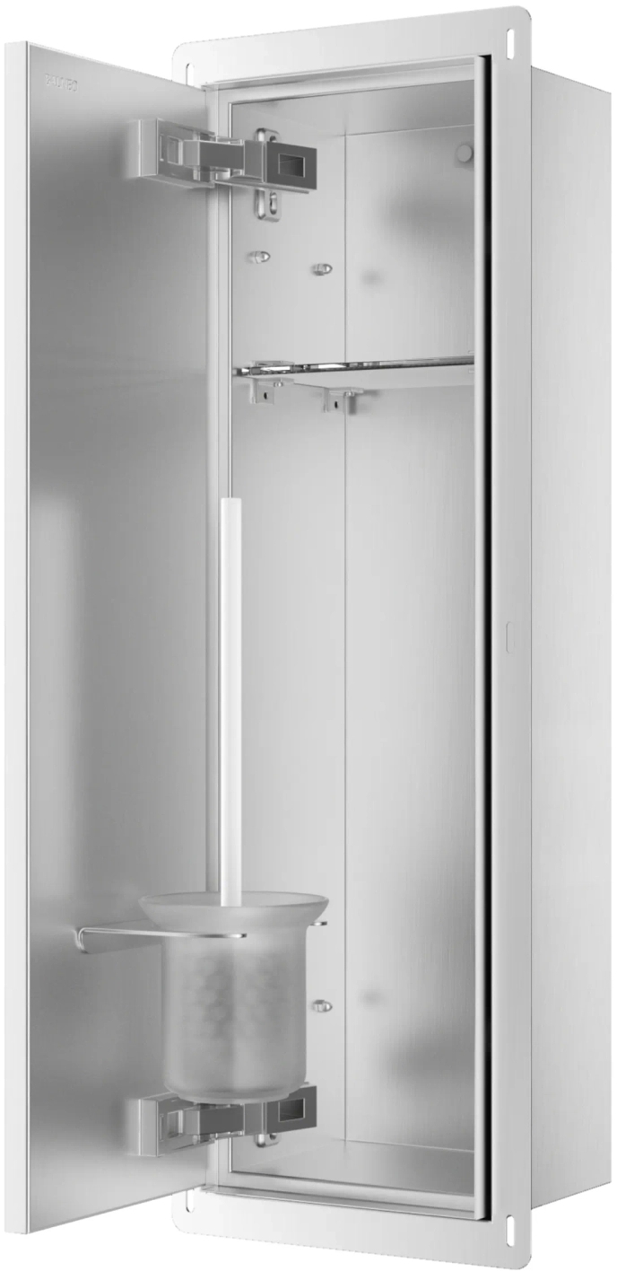 Balneo Wall-Box Brush WC-Bürstenfach stahl B0401060105-02