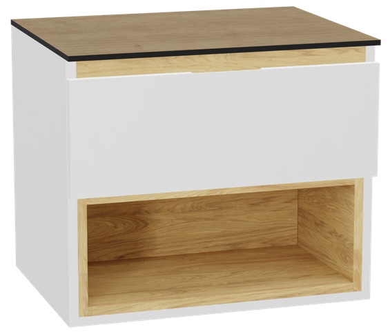 Set Schrankkorpus Excellent Tuto 2.0 MLEX.2171.600.WHBL, Naphtha-Arbeitsplatte Excellent Tuto 2.0 MLEX.2116.600.BL, MLEX.2151.600.01.WH