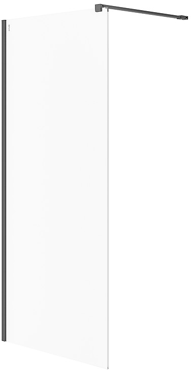 Cersanit Mille Begehbare Duschwand 90 cm schwarz Matte/durchsichtiges Glas S161-008