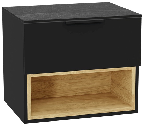 Set Schrankkorpus Excellent Tuto 2.0 MLEX.2171.600.BKBL, Naphtha-Arbeitsplatte Excellent Tuto 2.0 MLEX.2116.600.MA, MLEX.2151.600.02.BK