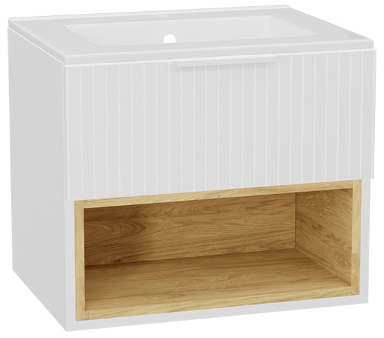 Set Schrankkorpus Excellent Tuto 2.0 MLEX.2171.600.WHBL, Waschbecken Excellent As CEEX.3617.600.WH, MLEX.2151.600.03.WH