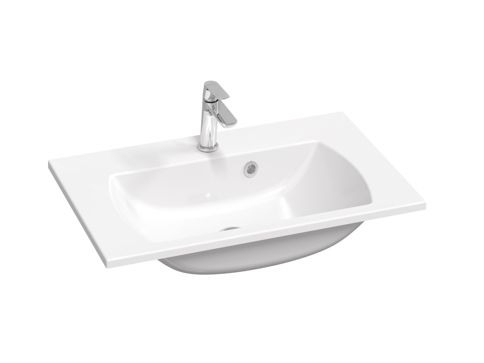 Ravak Classic II Waschbecken 70x45 cm rechteckig Möbel weiß XJX01170001