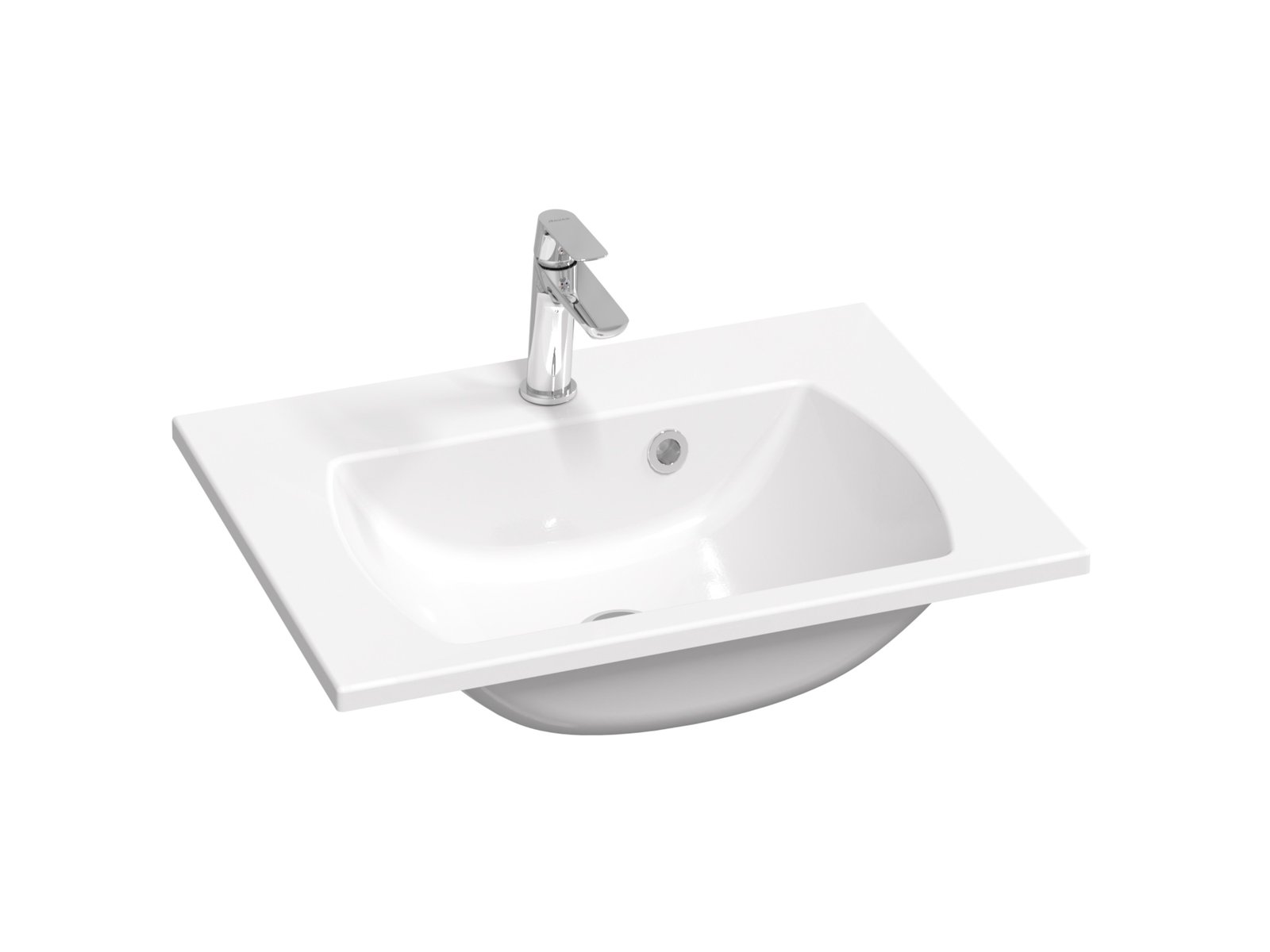 Ravak Classic II Waschbecken 60x45 cm rechteckig Möbel weiß XJX01160004
