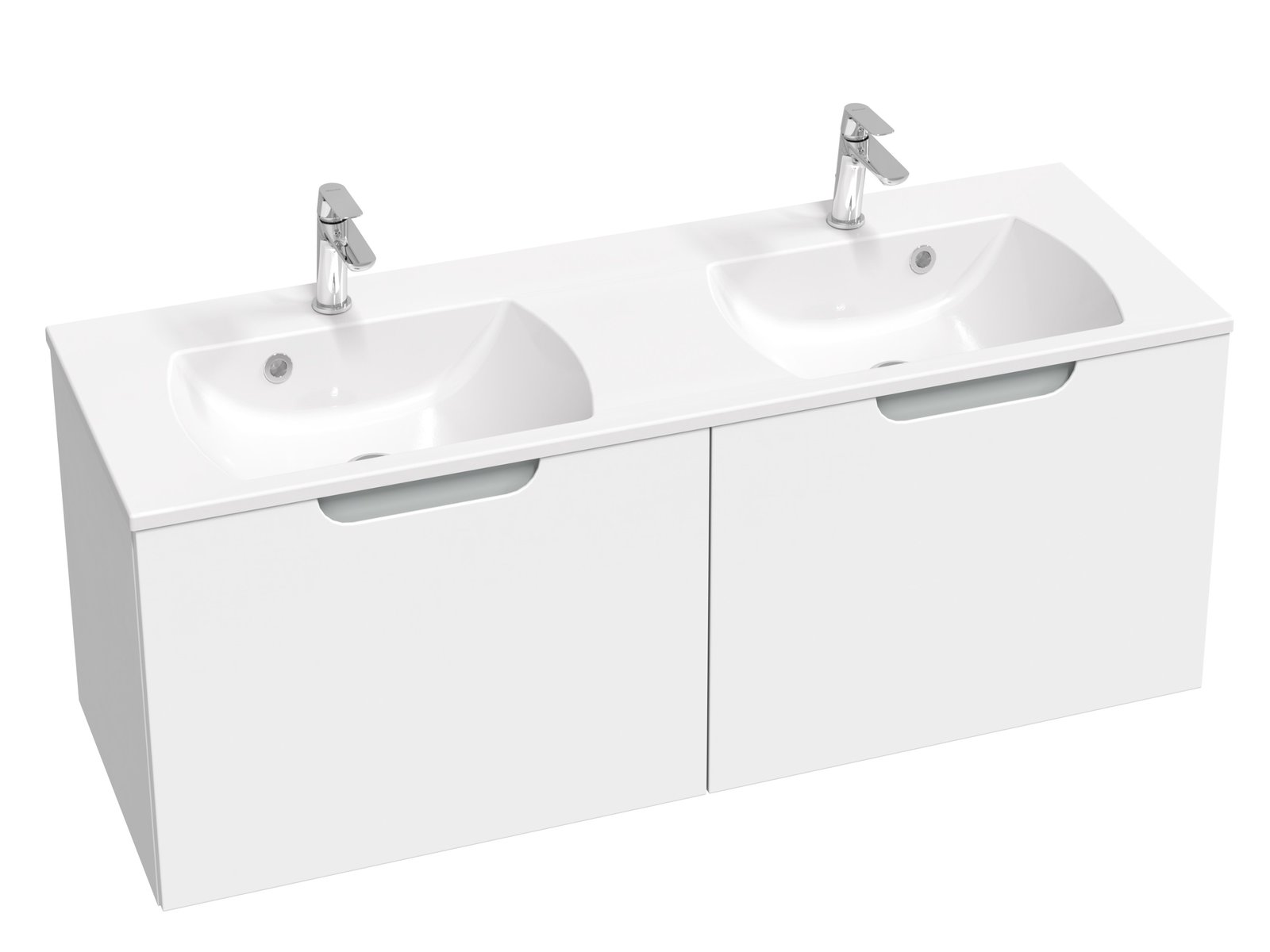 Ravak Classic II Kabinett 130x45x47 cm Unterschrank hängend weiß-grau X000001483