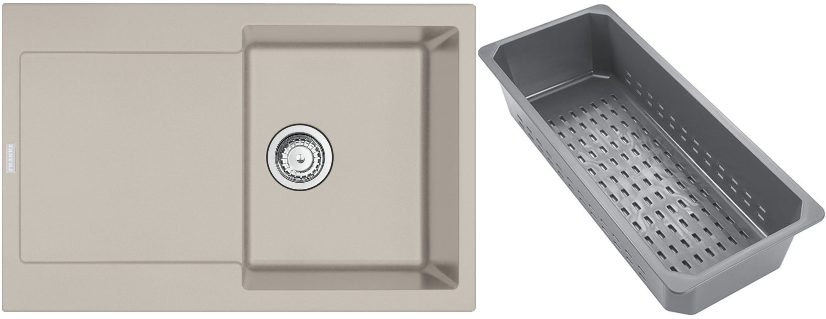 Franke Maris Granitspüle mit Abtropfeinsatz 78x50 cm beige 114.0741.970