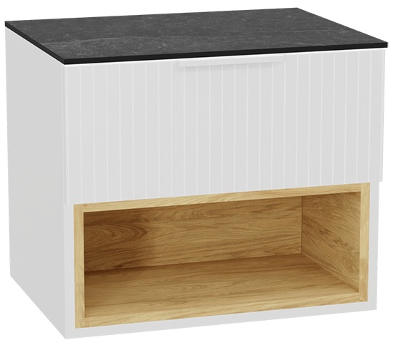 Set Schrankkorpus Excellent Tuto 2.0 MLEX.2171.600.WHBL, Naphtha-Arbeitsplatte Excellent Tuto 2.0 MLEX.2116.600.MA, MLEX.2151.600.03.WH