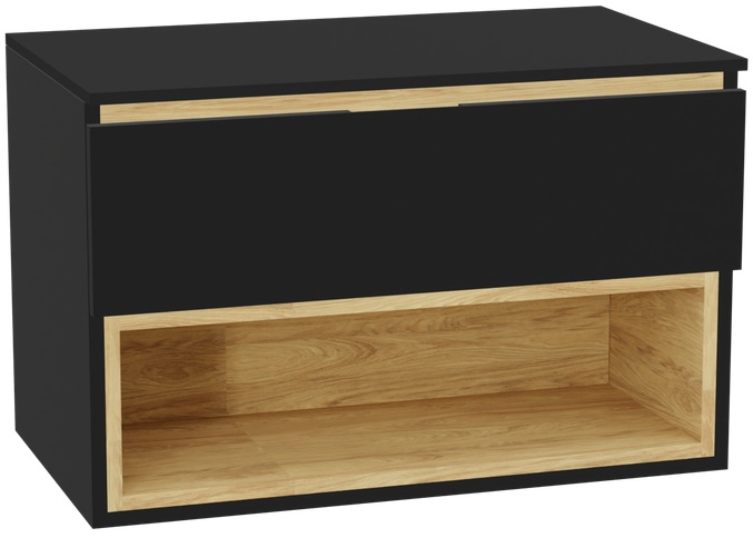 Set Schrankkorpus Excellent Tuto 2.0 MLEX.2171.800.BKBL, Naphtha-Arbeitsplatte Excellent Tuto 2.0 MLEX.2111.800.BK, MLEX.2151.800.01.BK