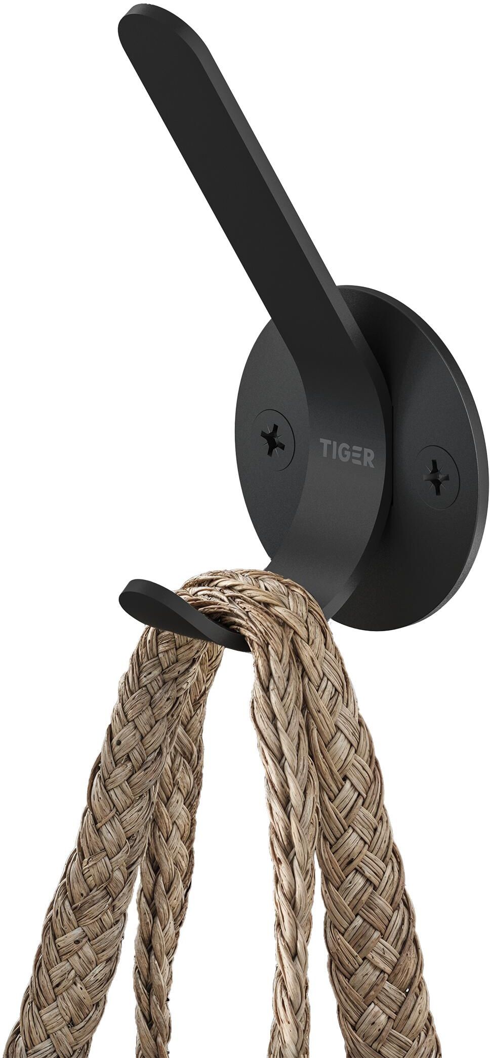 Tiger Double Handtuchhalter schwarz 800749