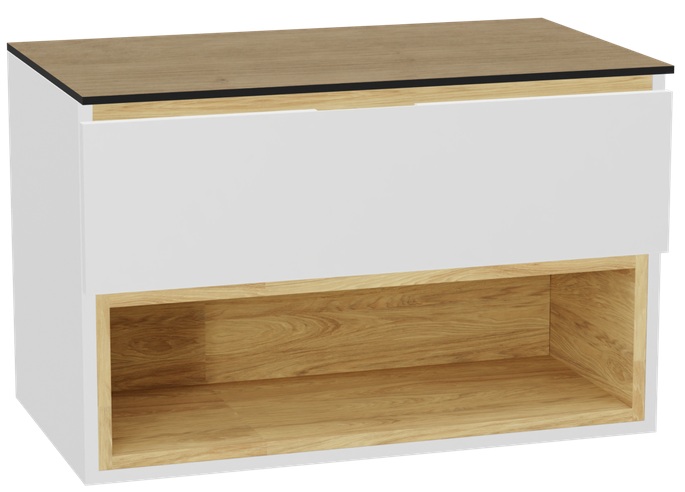 Set Schrankkorpus Excellent Tuto 2.0 MLEX.2171.800.WHBL, Naphtha-Arbeitsplatte Excellent Tuto 2.0 MLEX.2116.800.BL, MLEX.2151.800.01.WH