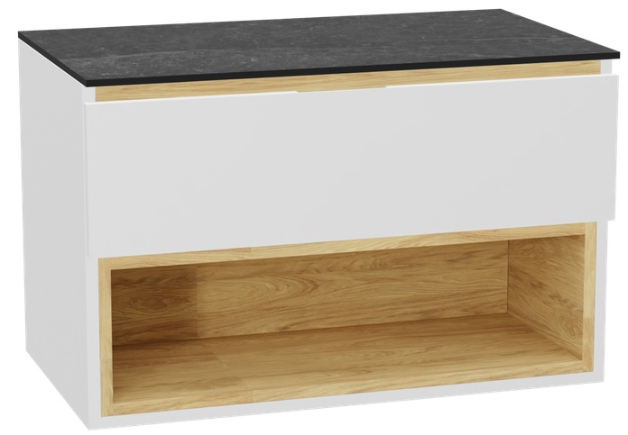 Set Schrankkorpus Excellent Tuto 2.0 MLEX.2171.800.WHBL, Naphtha-Arbeitsplatte Excellent Tuto 2.0 MLEX.2116.800.MA, MLEX.2151.800.01.WH