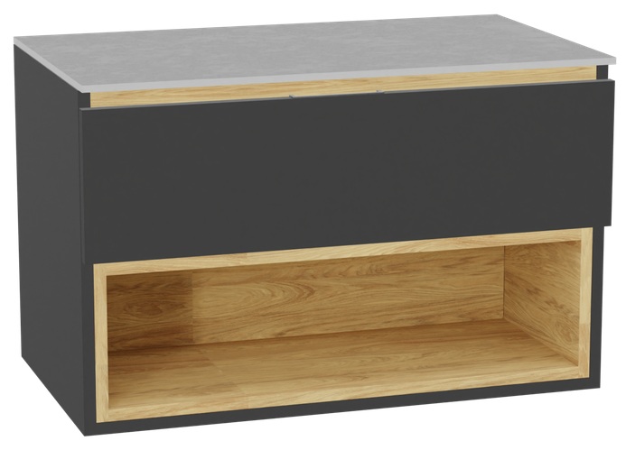 Set Schrankkorpus Excellent Tuto 2.0 MLEX.2171.800.GRBL, Naphtha-Arbeitsplatte Excellent Tuto 2.0 MLEX.2116.800.SJ, MLEX.2151.800.01.GR