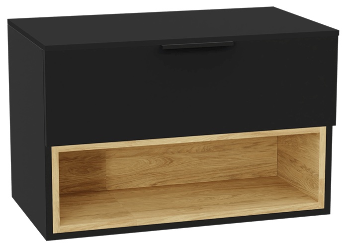 Set Schrankkorpus Excellent Tuto 2.0 MLEX.2171.800.BKBL, Naphtha-Arbeitsplatte Excellent Tuto 2.0 MLEX.2111.800.BK, MLEX.2151.800.02.BK