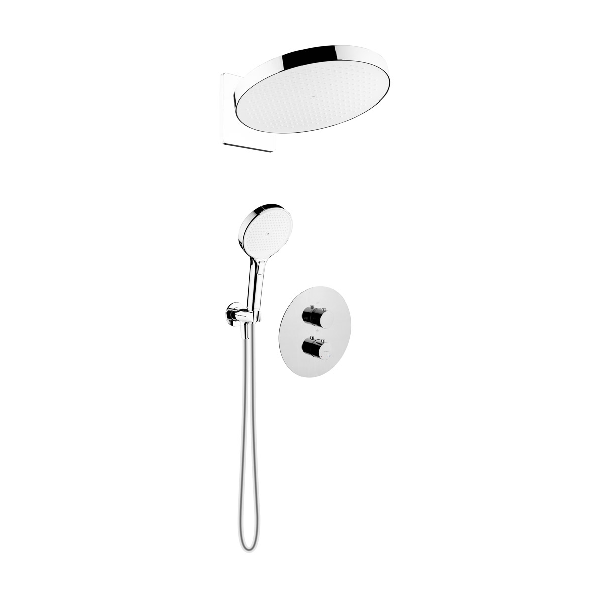 Set Badewannen- und Duscharmatur Oltens Katla 34600100, Kopfbrause Oltens Regna 37009100, 39403100, 37109100, 39304100, 37200100