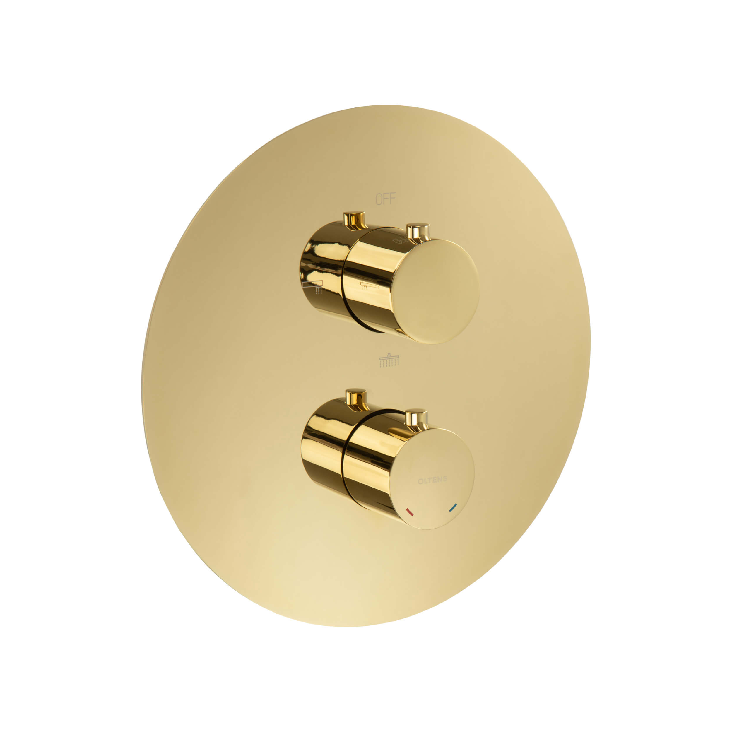 Oltens Katla Badewannen- und Duscharmatur Unterputz mit Thermostat goldener Glanz 34600800