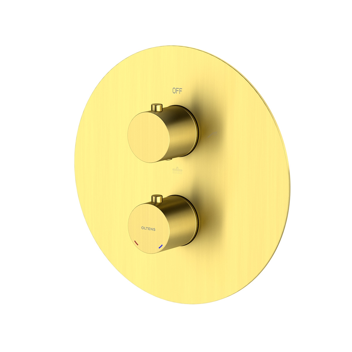 Oltens Katla Badewannen- und Duscharmatur Unterputz mit Thermostat goldgebürstet 34600810