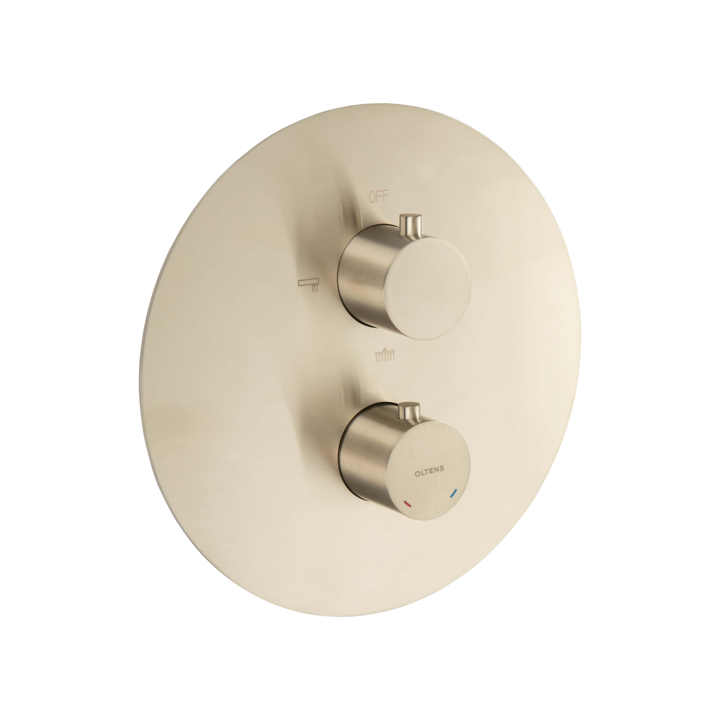 Oltens Katla Badewannen- und Duscharmatur Unterputz mit Thermostat nickel 34600910