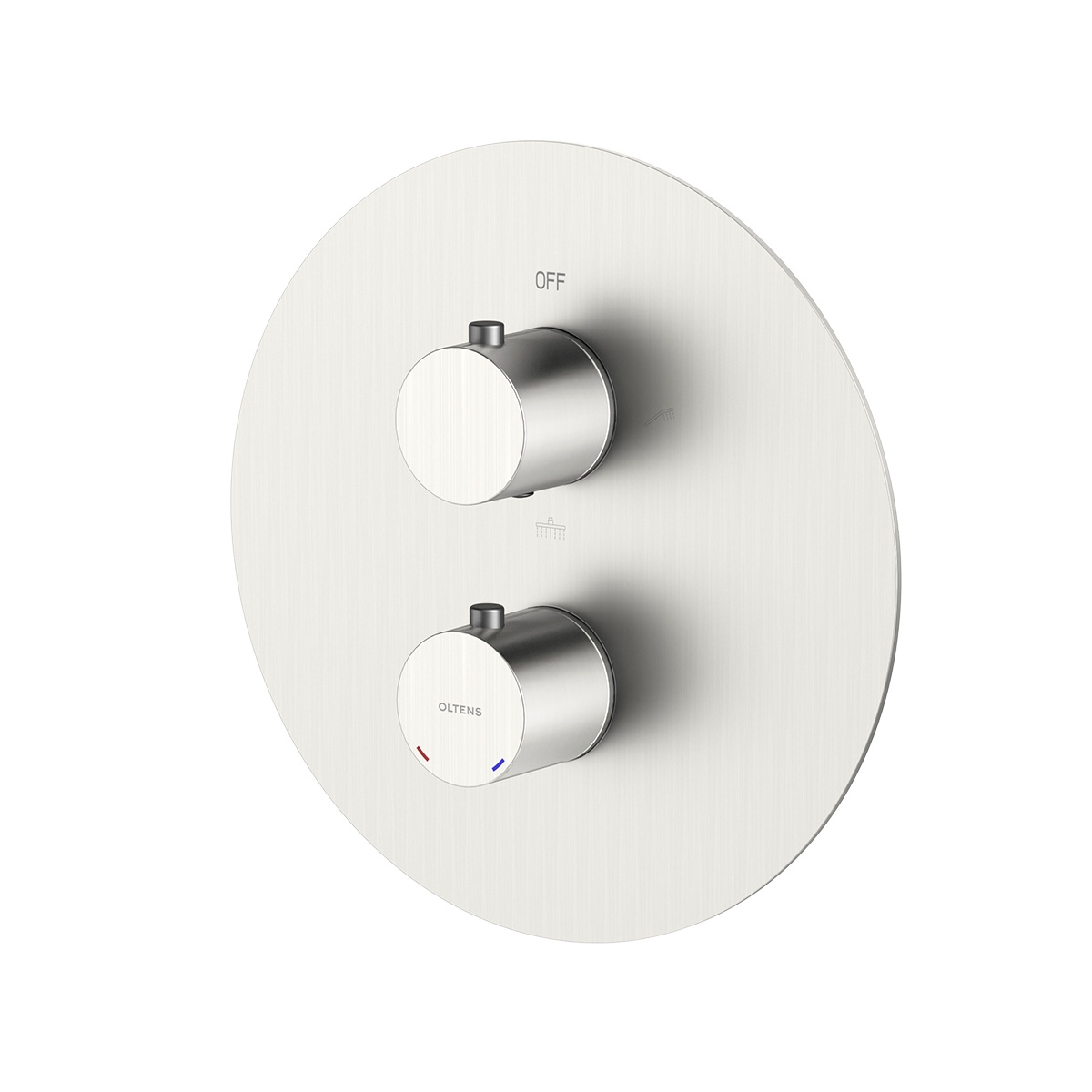 Oltens Katla Badewannen- und Duscharmatur Unterputz mit Thermostat nickel 34600910