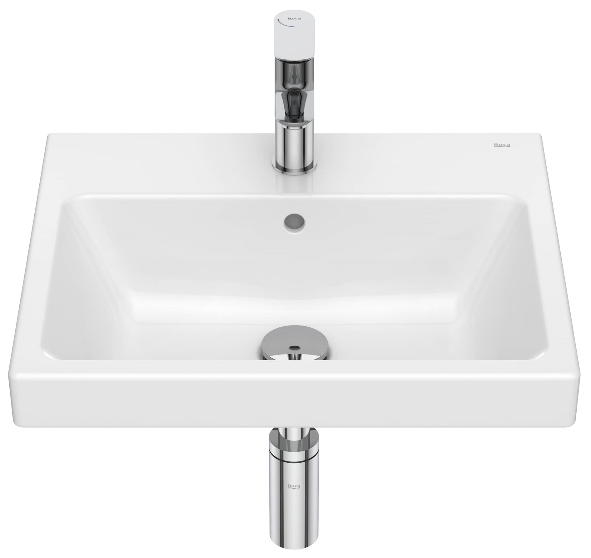 Roca Gap Waschbecken 50x42 cm rechteckig weiß A3270YV000